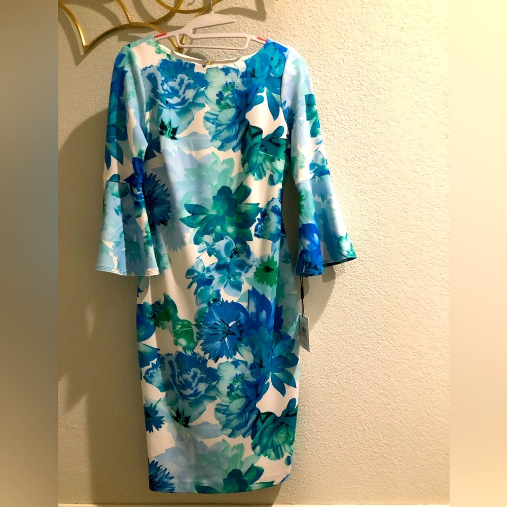 NWT Calvin Klein floral dress size 2